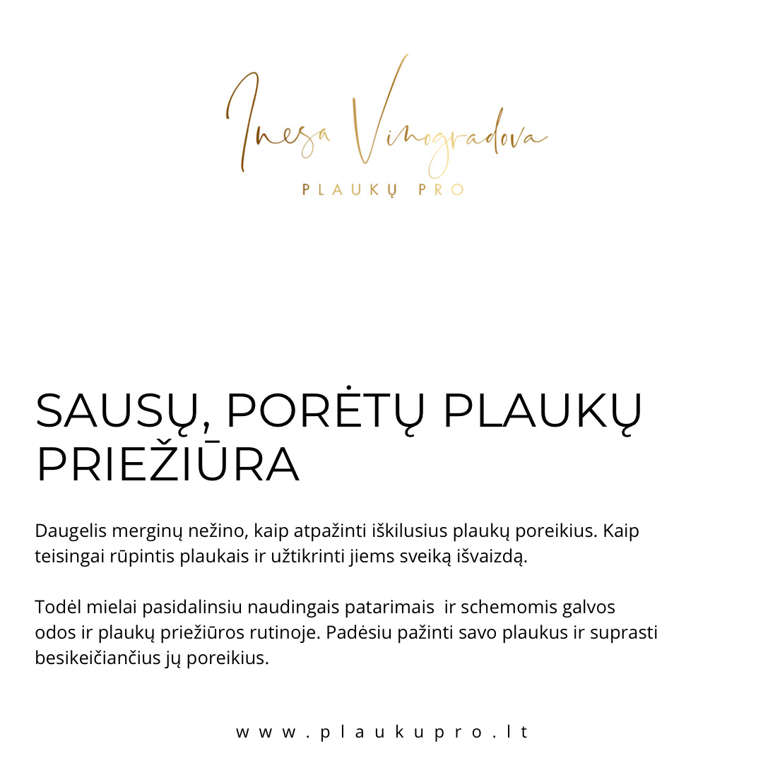 Sausų, porėtų plaukų priežiūra_ Sausų plaukų priežiūros žinynas